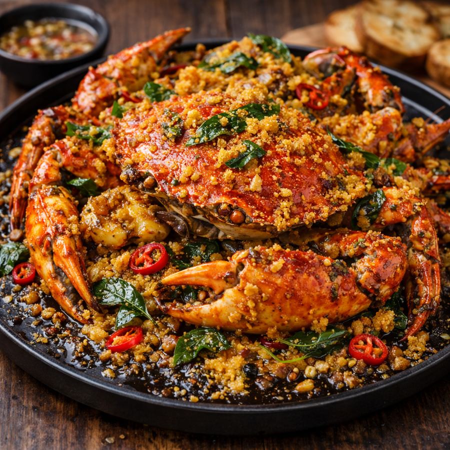 Foto Fried Crab With Golden Egg Yolk 650 gram