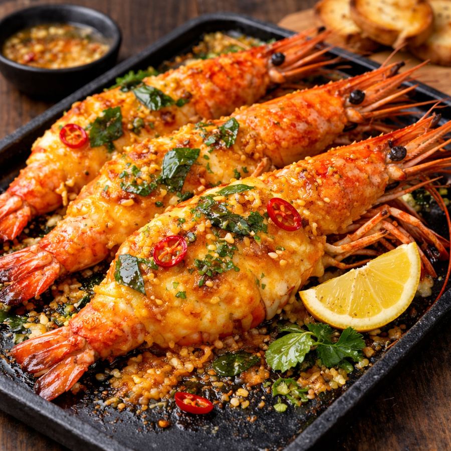 Foto Jumbo Prawn Fried with Golden Salted Egg 450 gram