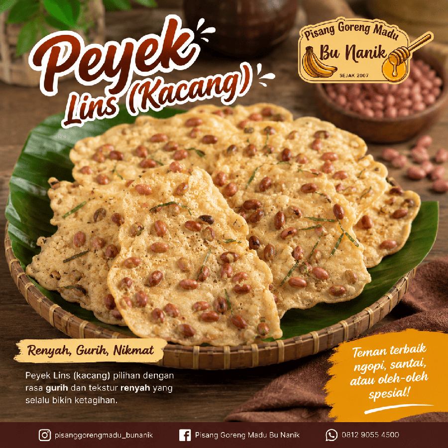 Foto Peyek Lins Kacang Bu Nanik