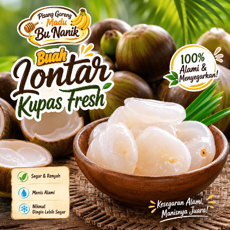 Foto Buah Lontar Kupas Fresh Bu Nanik