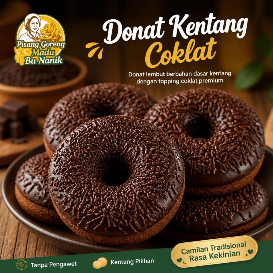 Foto Donat Kentang Coklat Bu Nanik