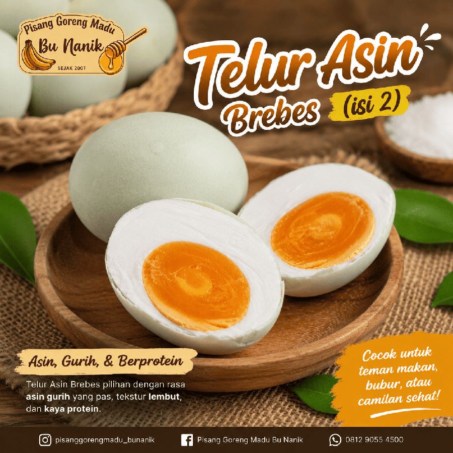 Foto Telur Asin Brebes isi 2 Bu Nanik
