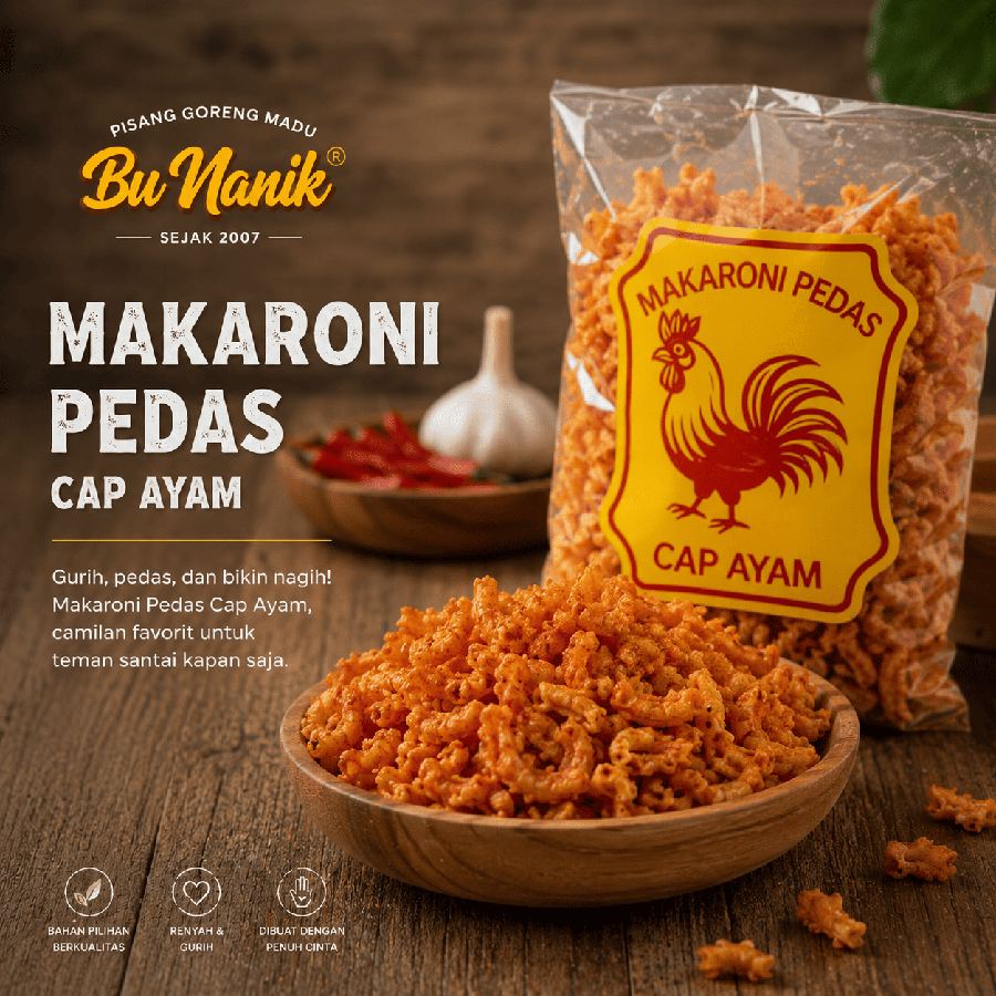 Foto Makaroni Pedas Cap Ayam Bu Nanik