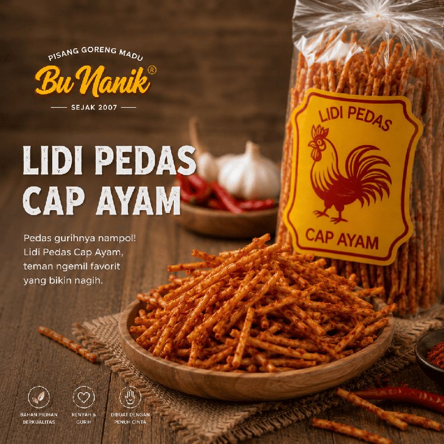 Foto Lidi Pedas Cap Ayam Bu Nanik