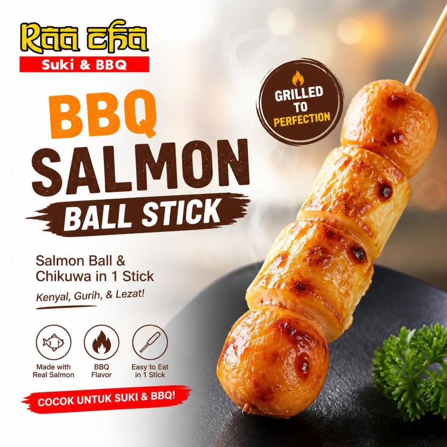 Foto BBQ Salmon Ball Stick Raa Cha Suki & BBQ