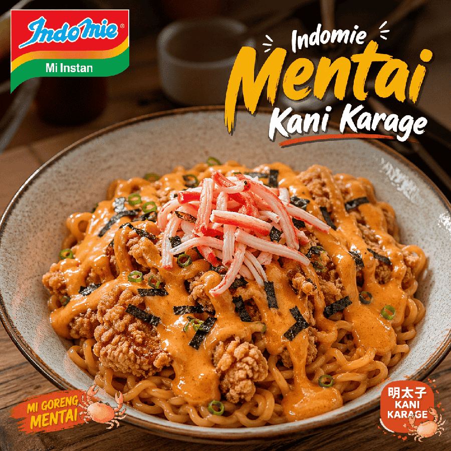 Foto Indomie Mentai Kani Karage Rice Bowl Boss