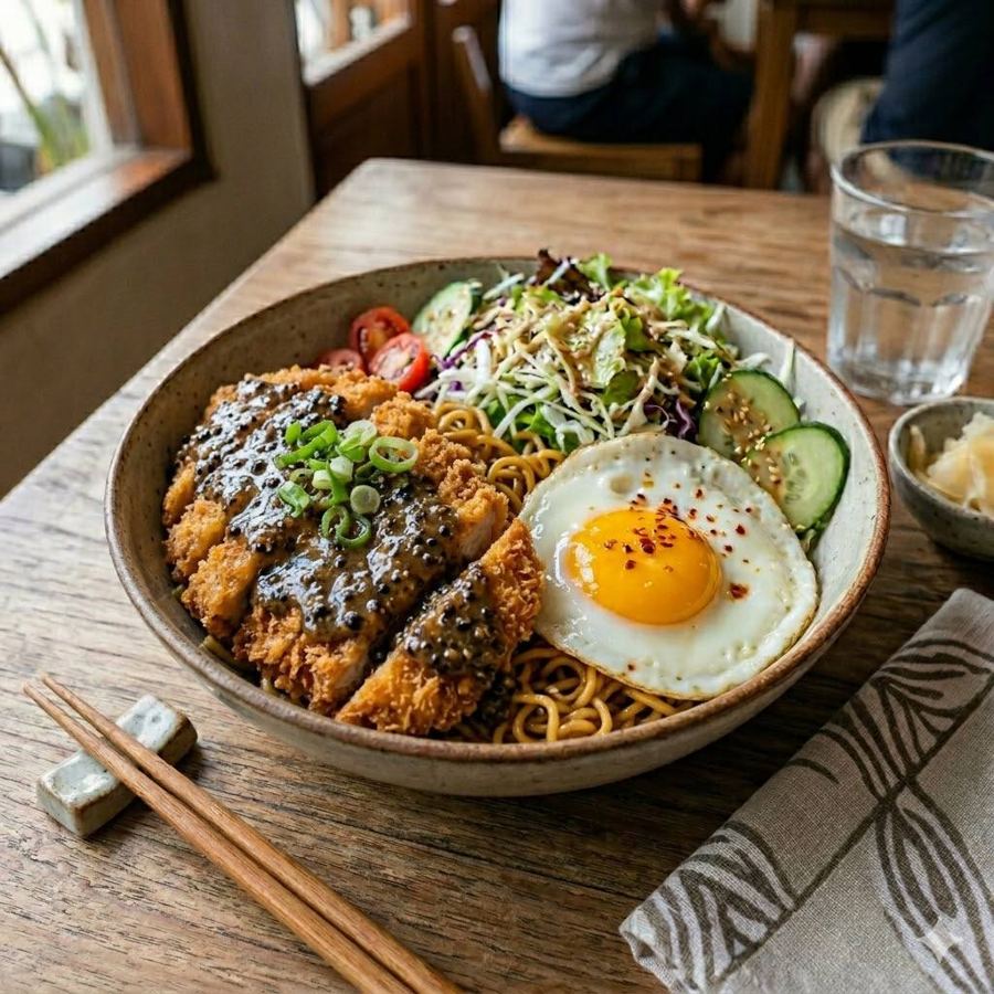 Foto Katsu Indomie Bowl Blackpepper Rice Bowl Boss