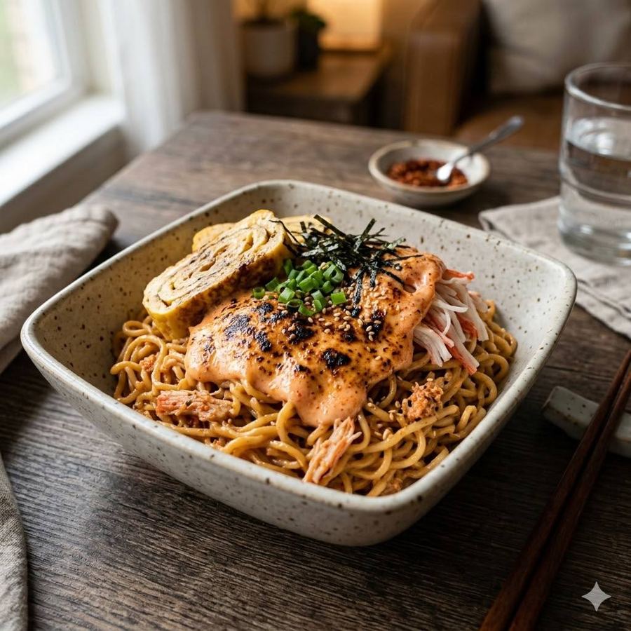 Foto Indomie Mentai Tamago Kani Rice Bowl Boss