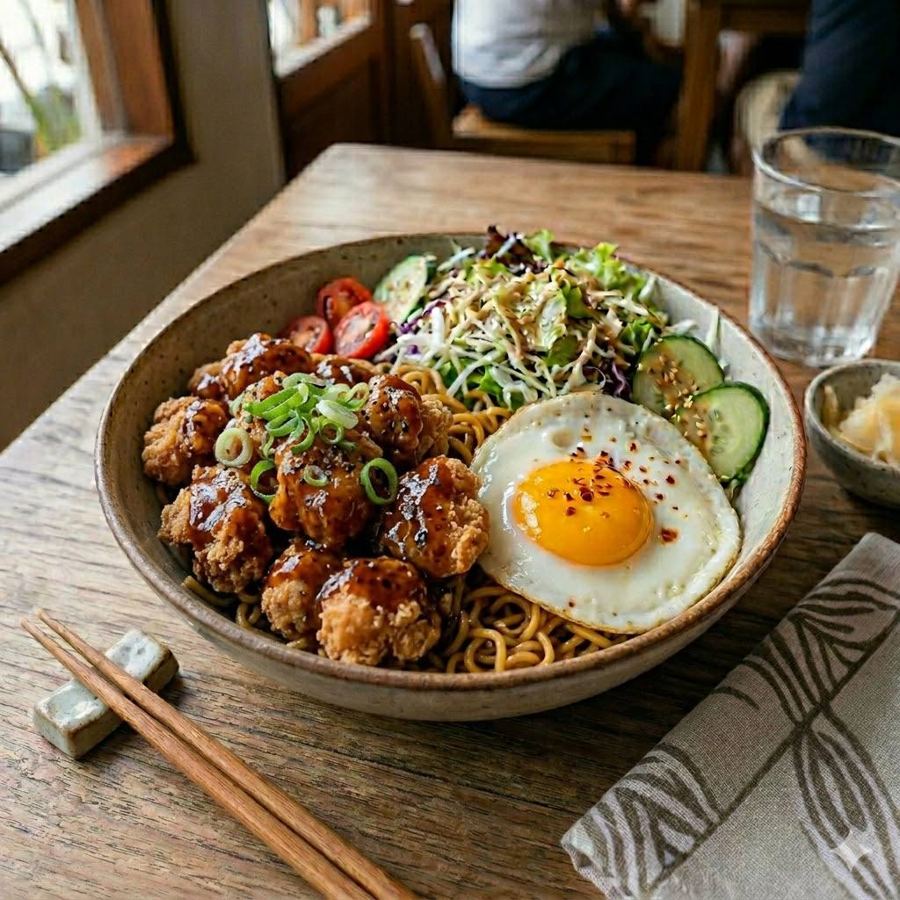 Foto Chicken Indomie Bowl BBQ Rice Bowl Boss