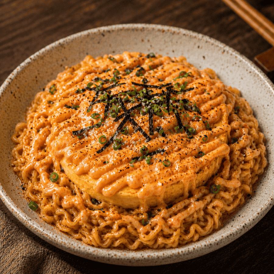 Foto Indomie Mentai Tamago Rice Bowl Boss