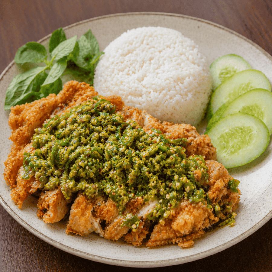 Foto Nasi Ayam Geprek Cabe Hijau Rice Bowl Boss