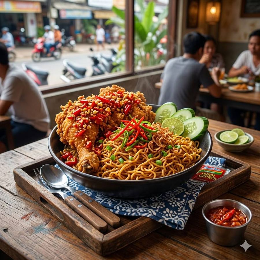 Foto Indomie Ayam Geprek Rice Bowl Boss