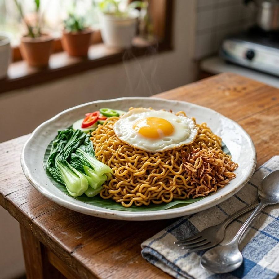 Foto Indomie Goreng Original Ayam Fillet Rice Bowl Mantul