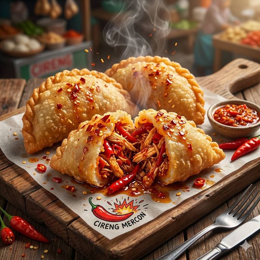 Foto Cireng Isi Ayam Suir Mercon Rice Bowl Mantul