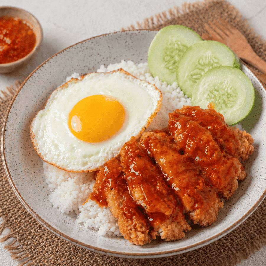 Foto Rice Bowl Ayam Fillet Saus Pedas Rice Bowl Mantul