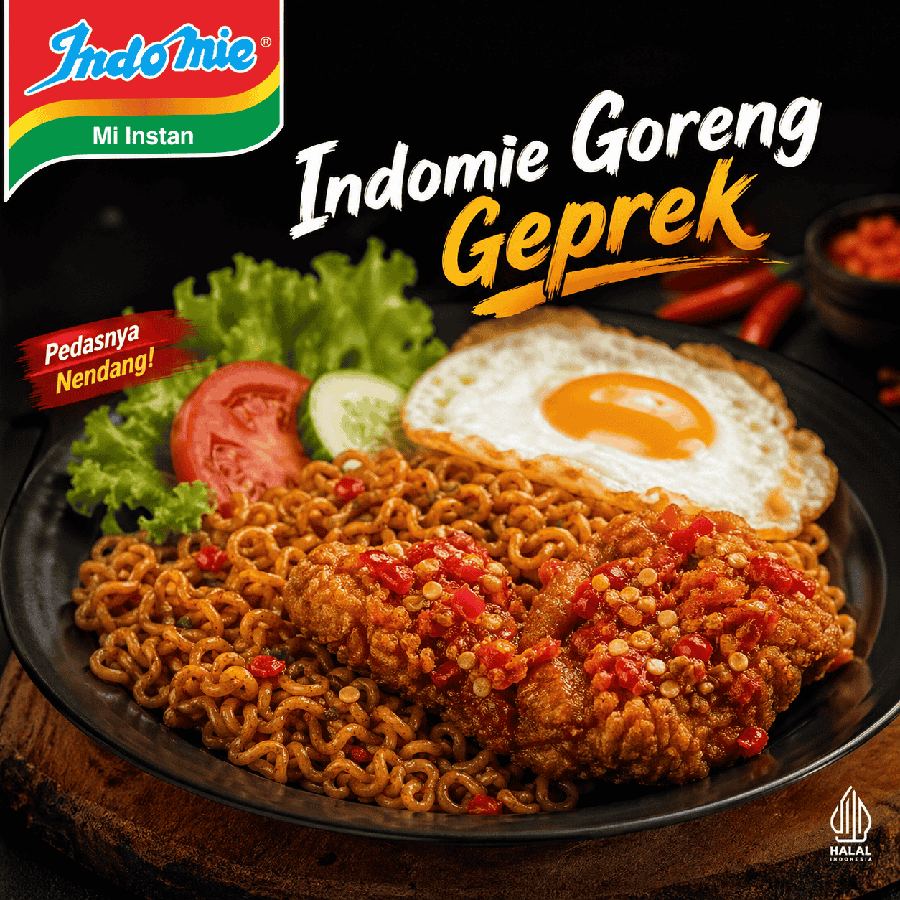 Foto Indomie Goreng Geprek Rice Bowl Mantul