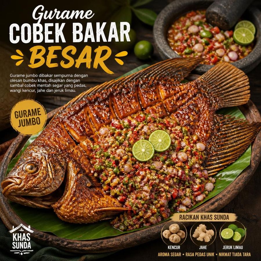 Foto Gurame Cobek Bakar Besar di RM Bumi Aki