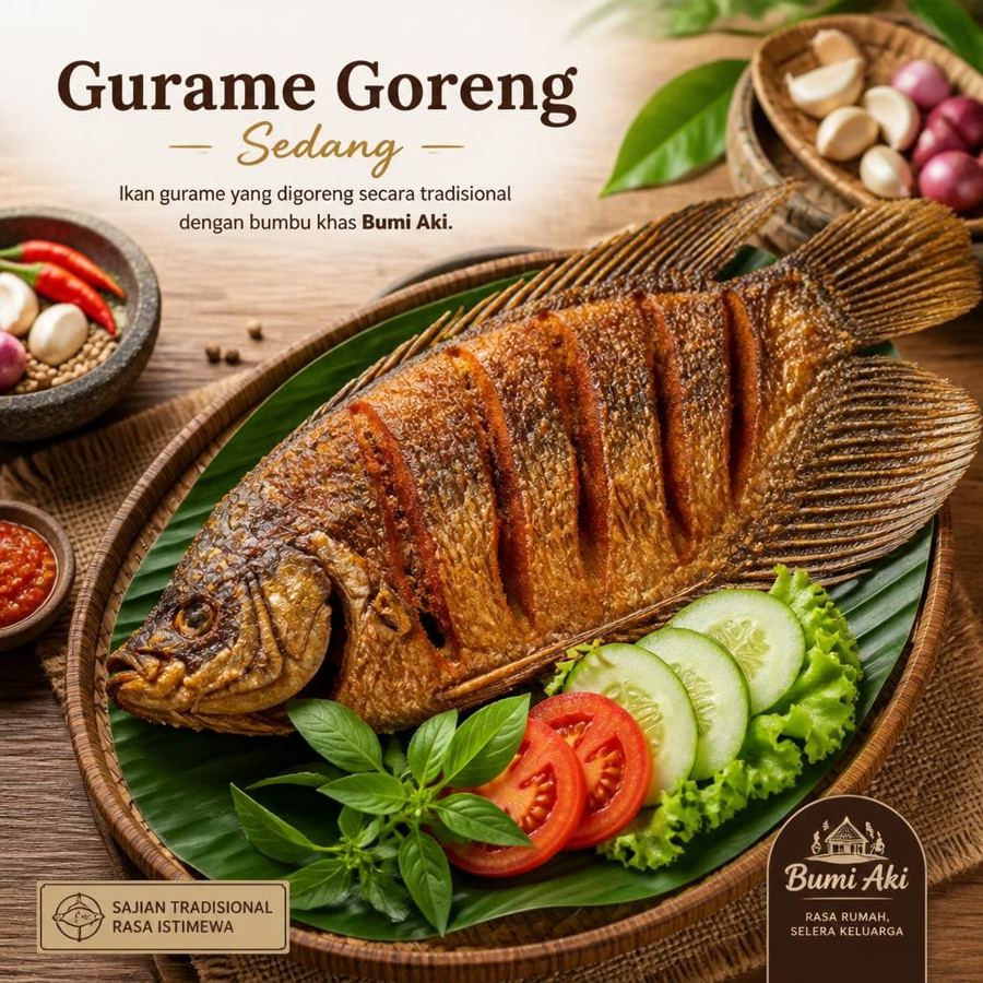 Foto Gurame Goreng Sedang di RM Bumi Aki