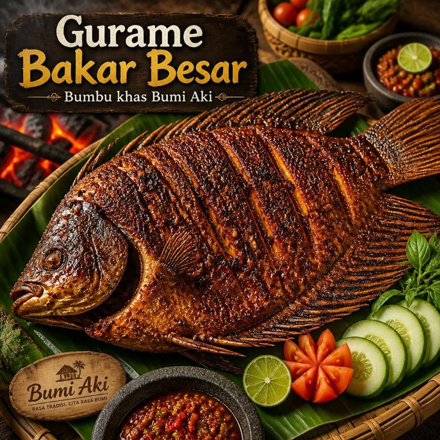 Foto Gurame Bakar Besar di RM Bumi Aki