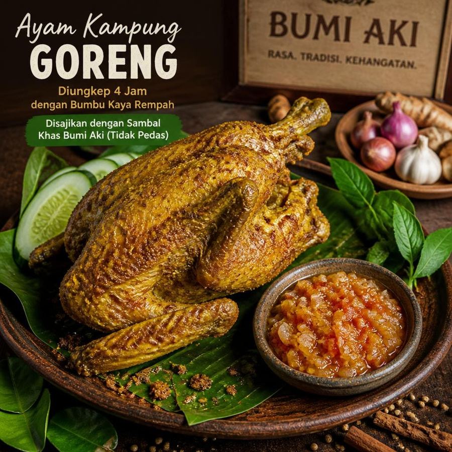 Foto Ayam Kampung Goreng di RM Bumi Aki