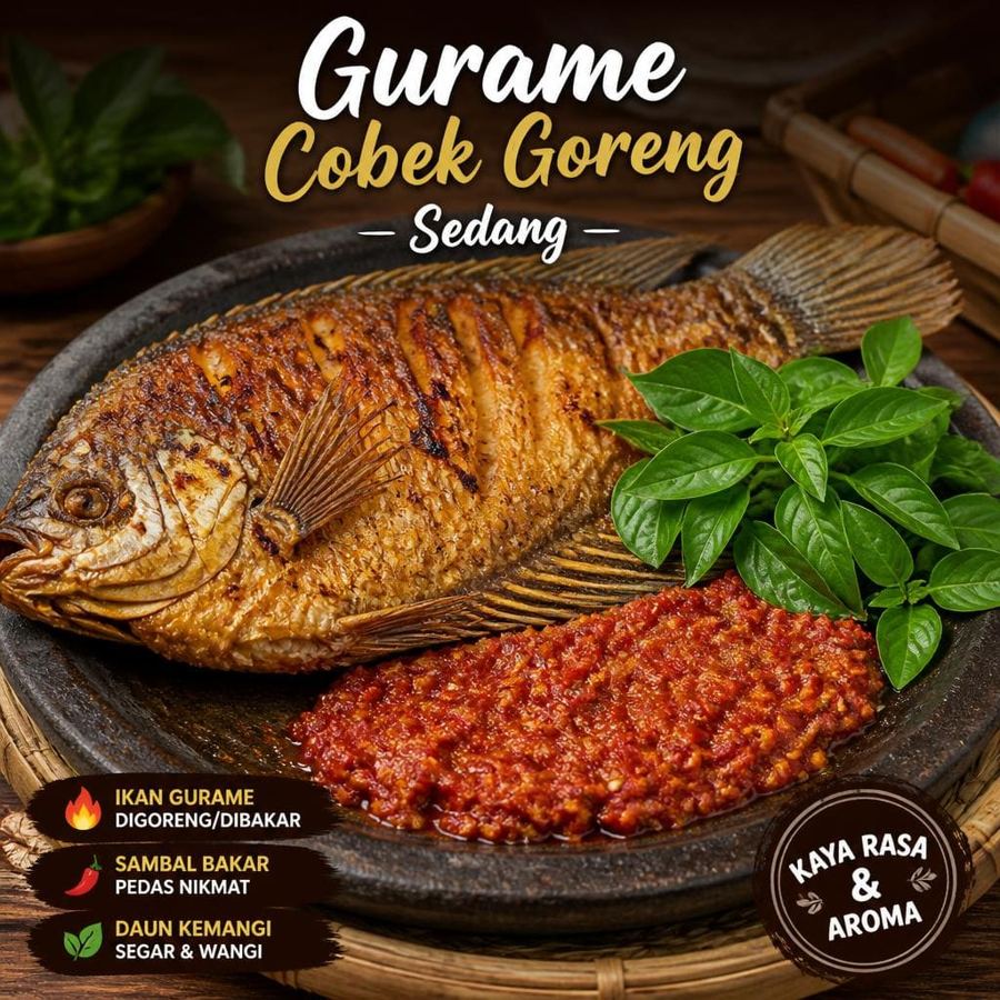 Foto Gurame Cobek Goreng Sedang di RM Bumi Aki