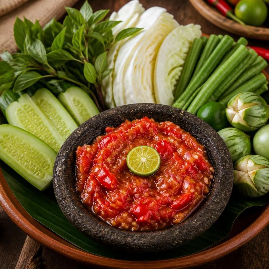 Foto Lalab Sambal di RM Bumi Aki