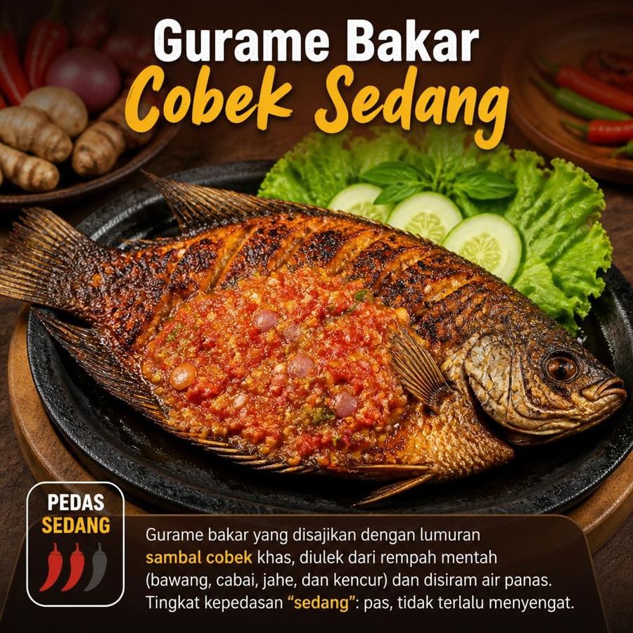 Foto Gurame Bakar Cobek Sedang di RM Bumi Aki