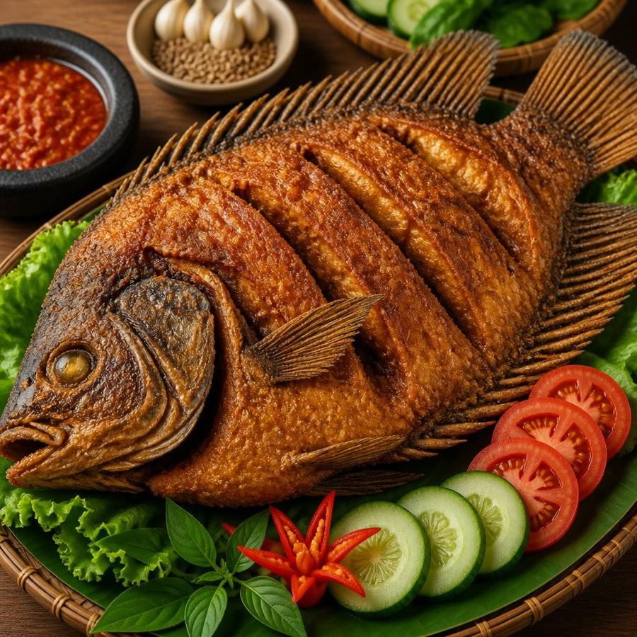 Foto Gurame Goreng Besar di RM Bumi Aki