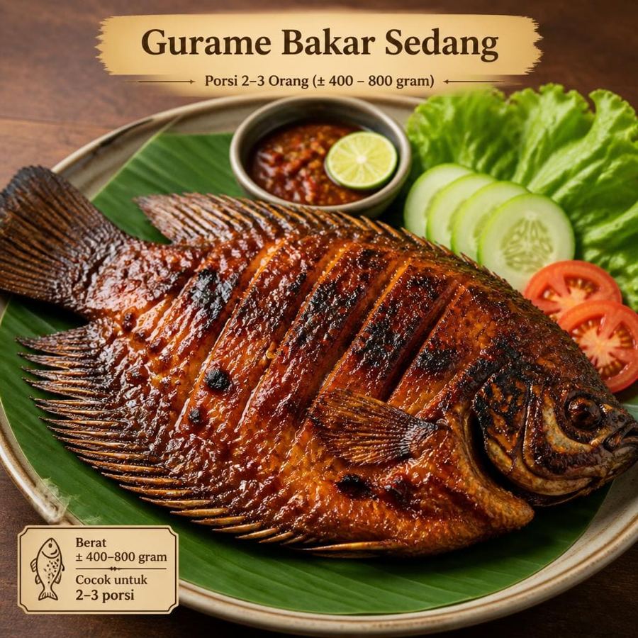 Foto Gurame Bakar Sedang di RM Bumi Aki
