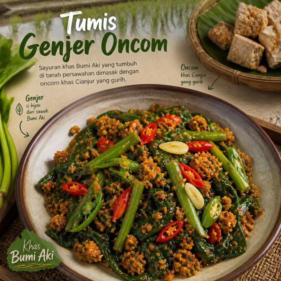 Foto Tumis Genjer Oncom di RM Bumi Aki