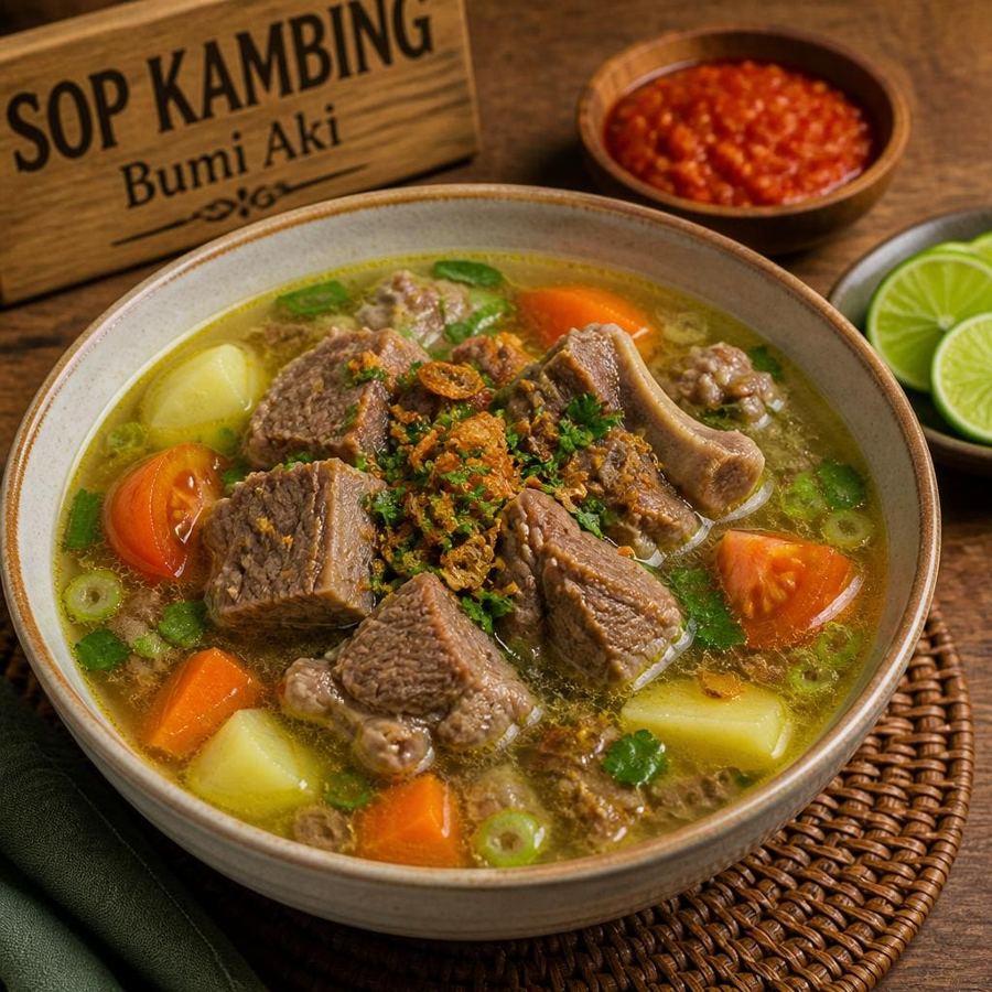 Foto Sop Kambing di RM Bumi Aki