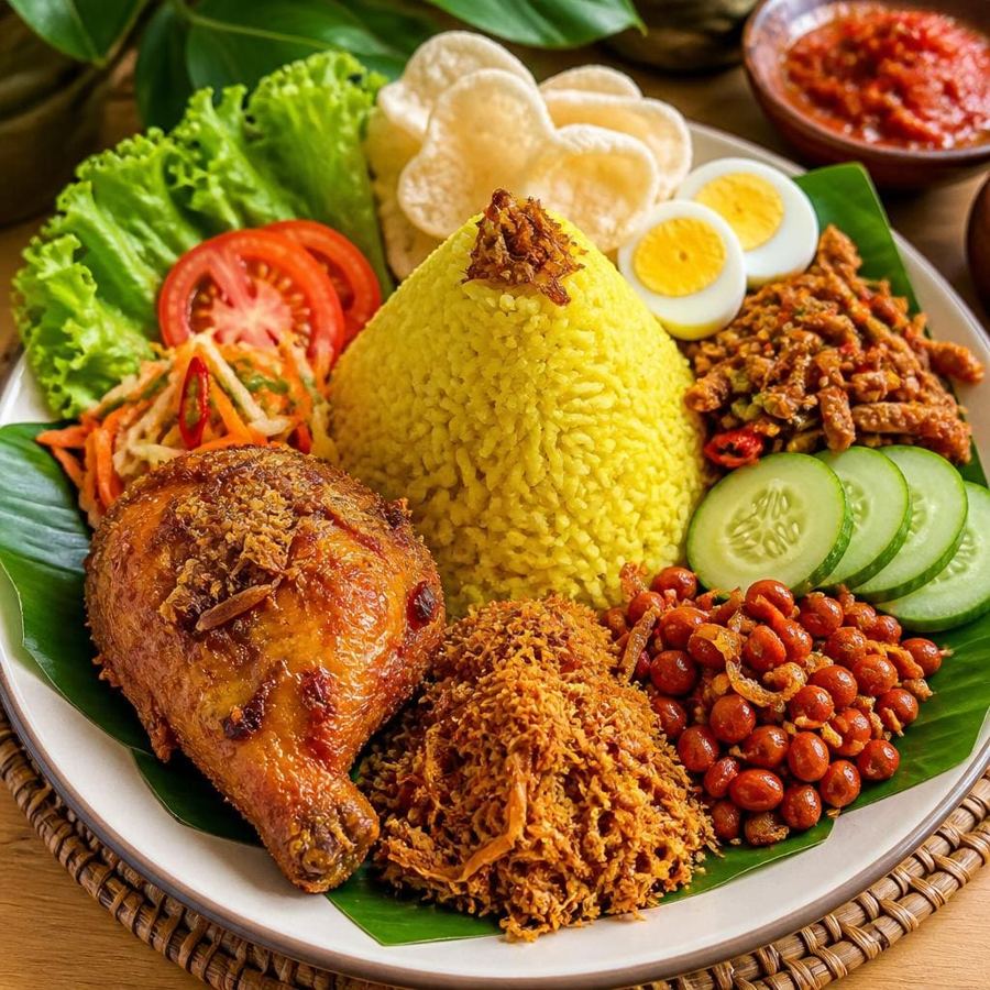Foto Nasi Kuning Campur dari Sate Khas Senayan