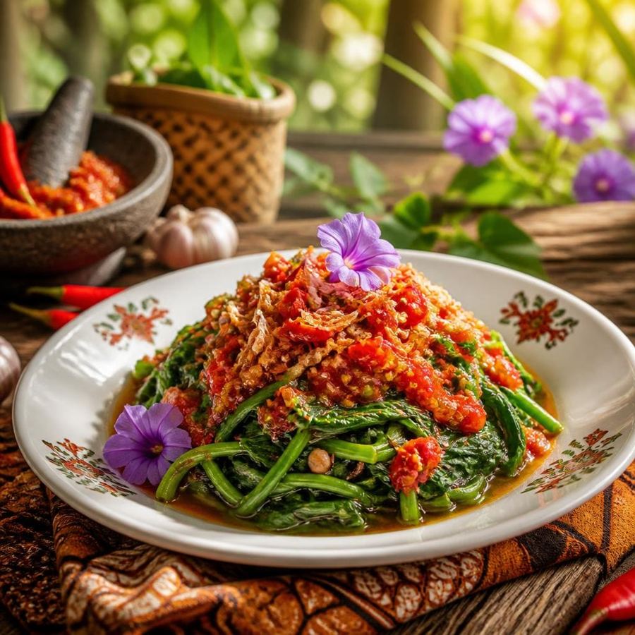 Foto Plecing Kangkung dari Sate Khas Senayan