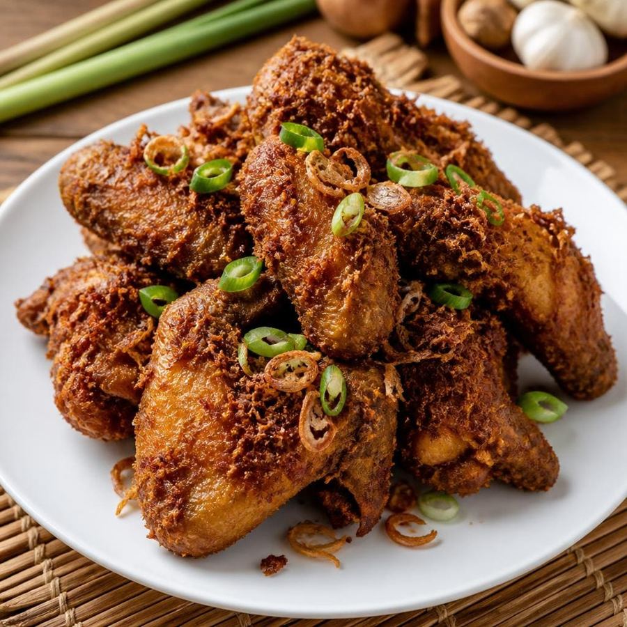 Foto Sayap Goreng Lengkuas dari Sate Khas Senayan