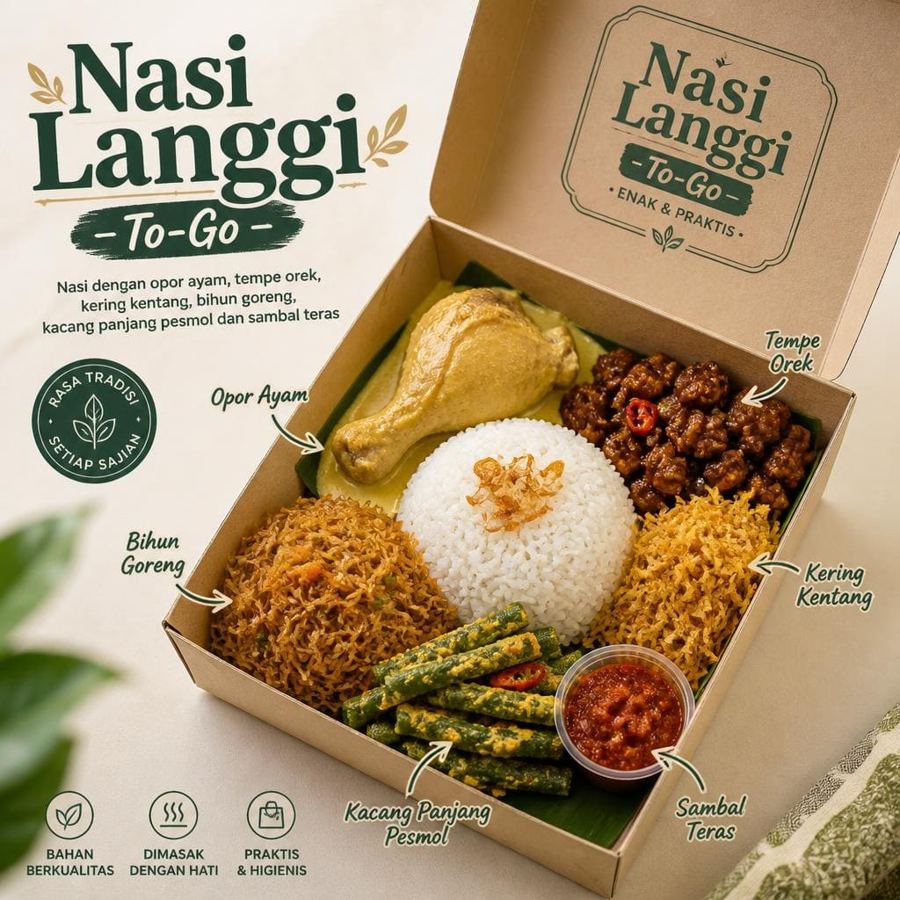 Foto Nasi Langgi To-Go dari Sate Khas Senayan