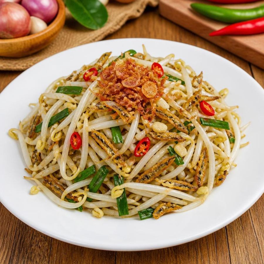 Foto Tumis Tauge Teri Asin dari Sate Khas Senayan