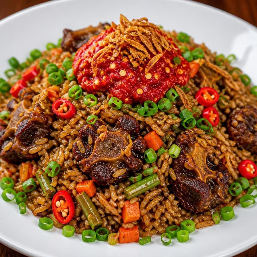 Foto Nasi Goreng Buntut Balacan dari Sate Khas Senayan
