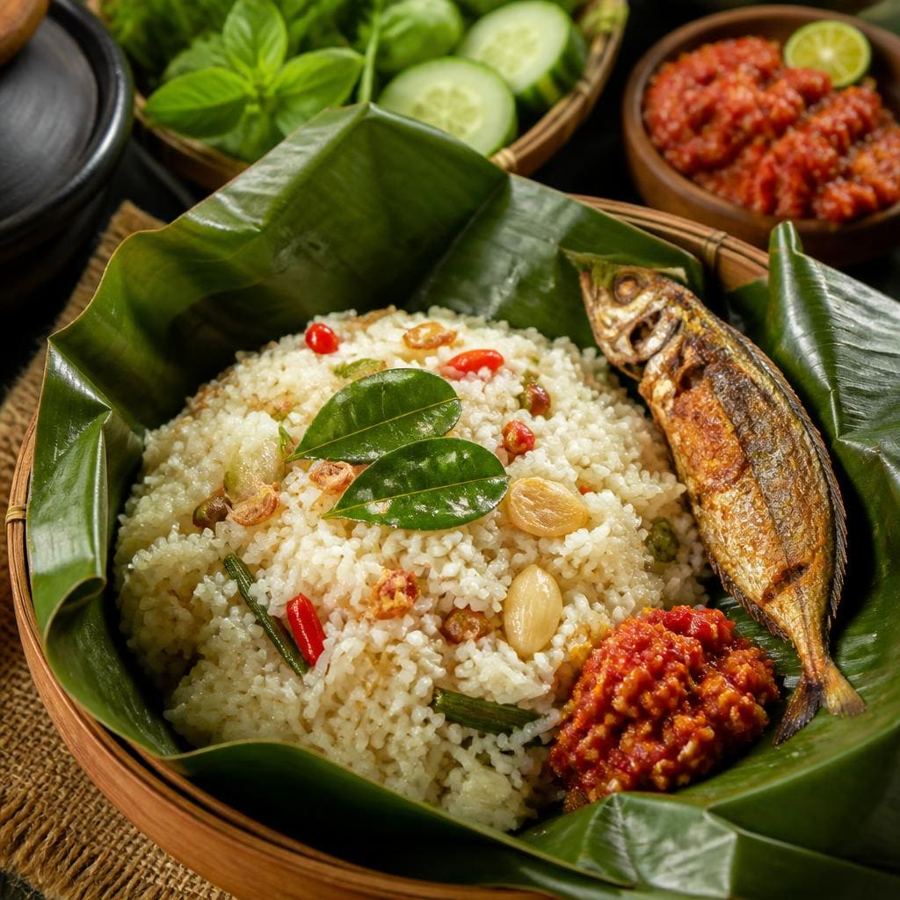 Foto Nasi Liwet dari Sate Khas Senayan