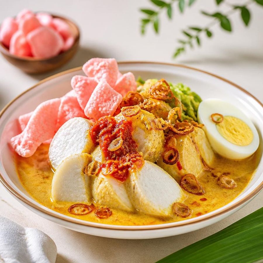 Foto Lontong dari Sate Khas Senayan