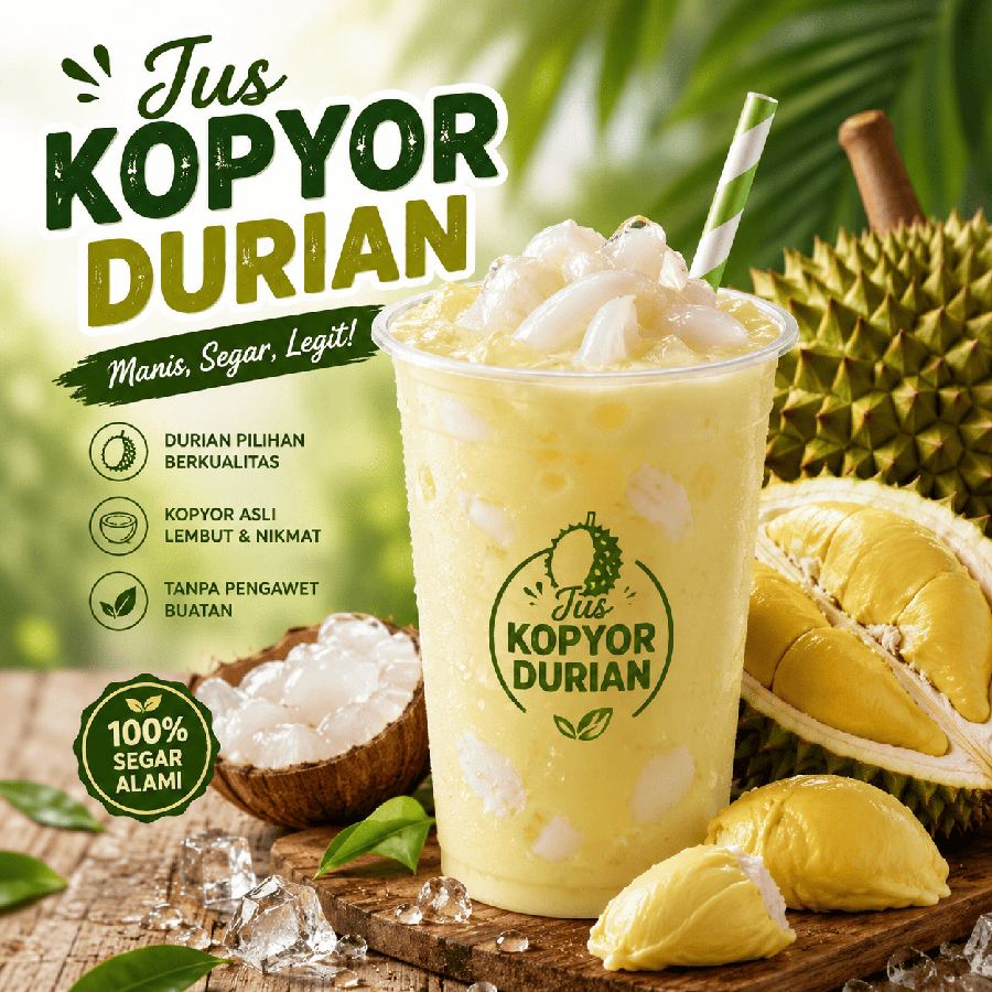 Foto Jus Kopyor Durian dari Sate Khas Senayan
