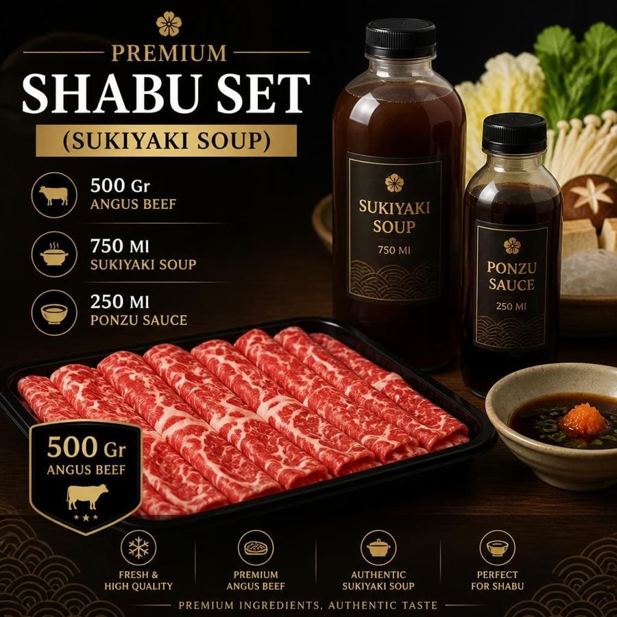 Foto Premium Shabu Set Sukiyaki Soup Shaburi