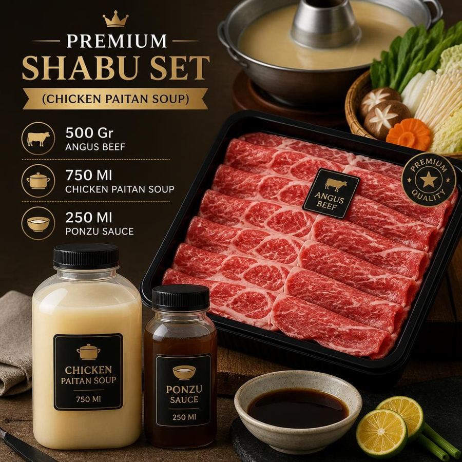 Foto Premium Shabu Set Chicken Paitan Soup Shaburi