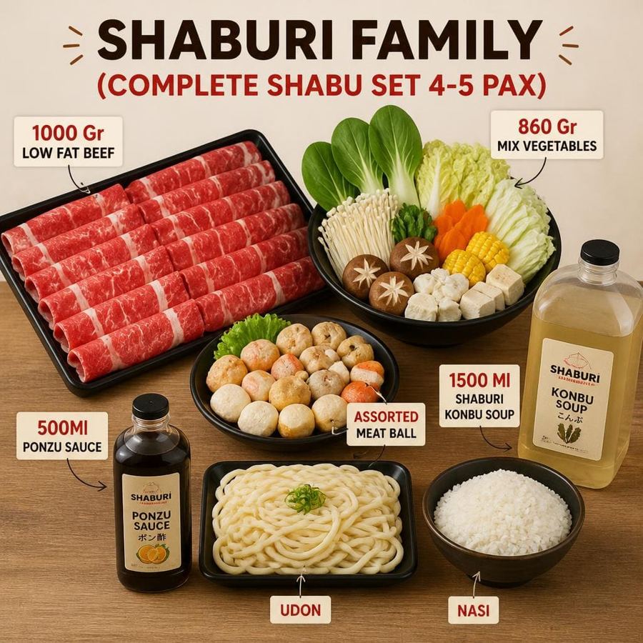 Foto Shaburi Family Complete Shabu Set 4-5 Pax Shaburi