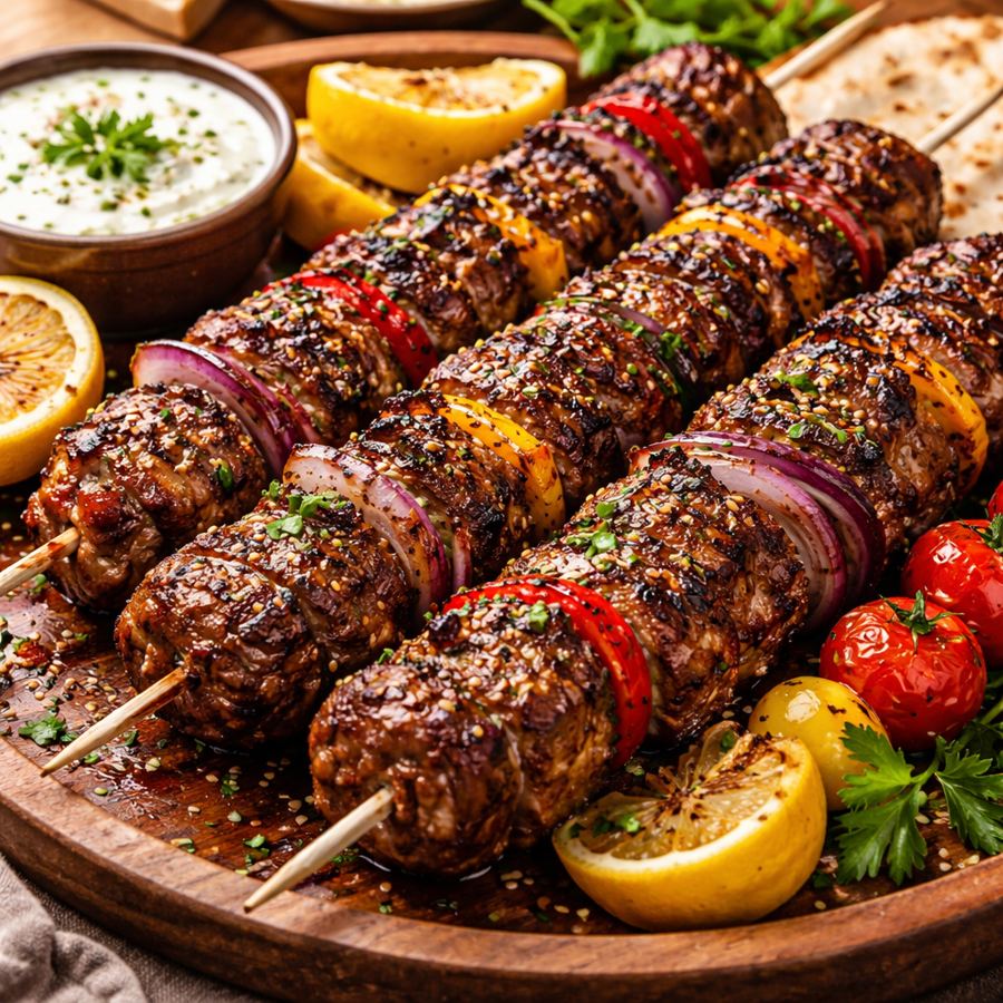 Foto Grilled Jumbo Lamb Skewer