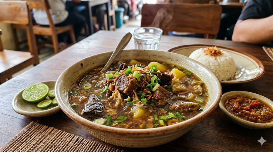 Foto Sop Saudara Campur - sop dengan isian lengkap