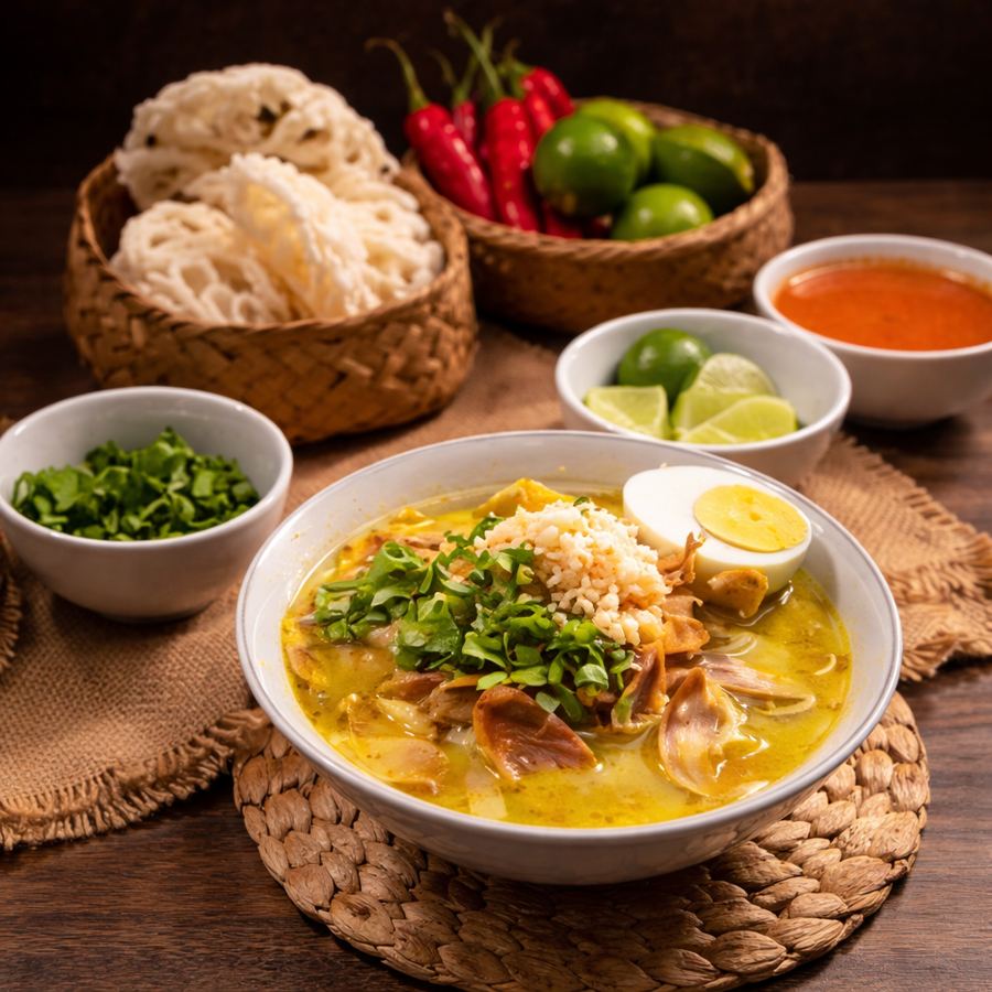 Foto Soto Ayam Paha + Nasi + Air Mineral
