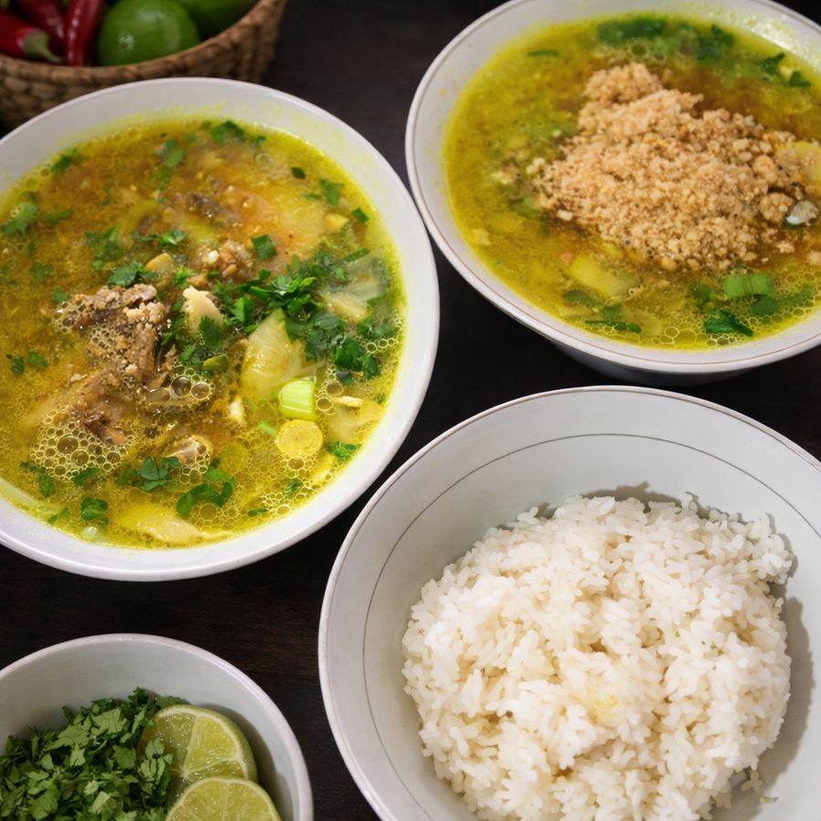 Foto Soto Ayam Campur + Nasi + Air Mineral