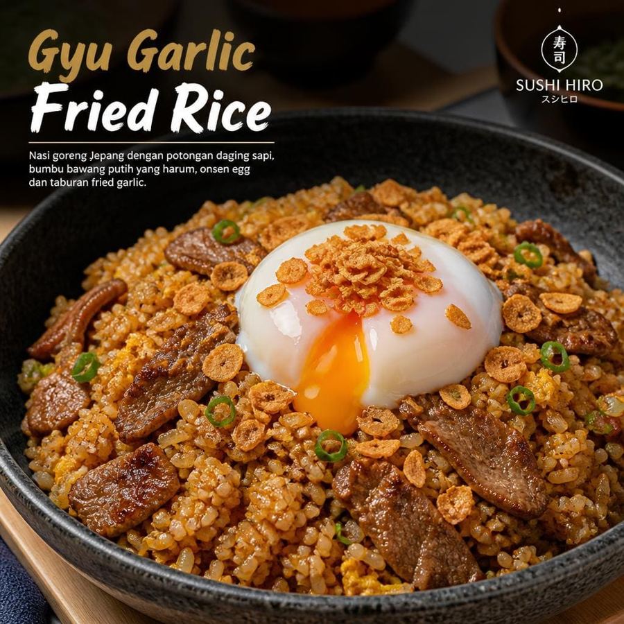 Foto Gyu Garlic Fried Rice Sushi Hiro