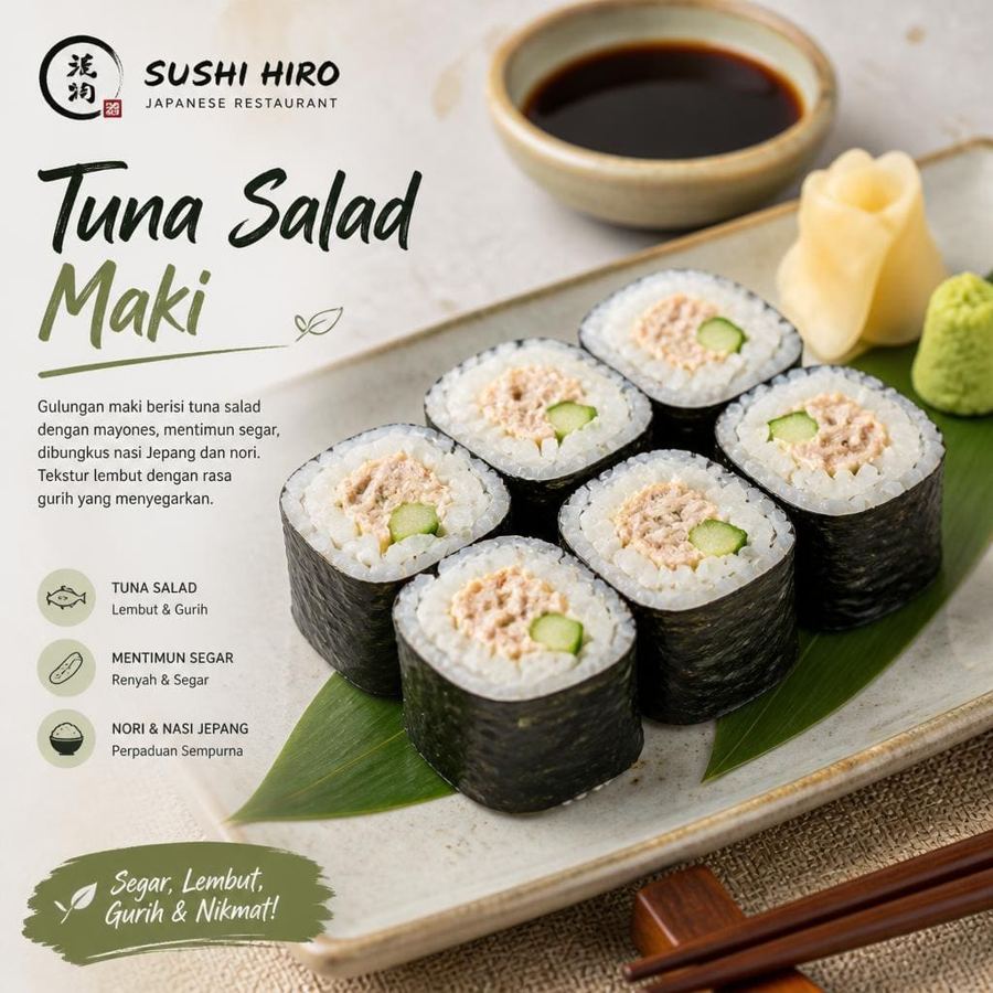 Foto Tuna Salad Maki Sushi Hiro menu maki tuna salad