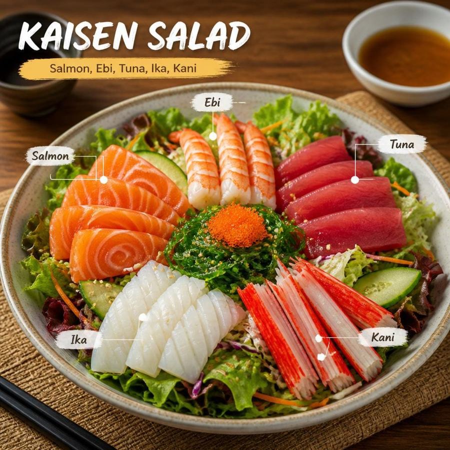 Foto Kaisen Salad Sushi Hiro menu salad seafood Jepang
